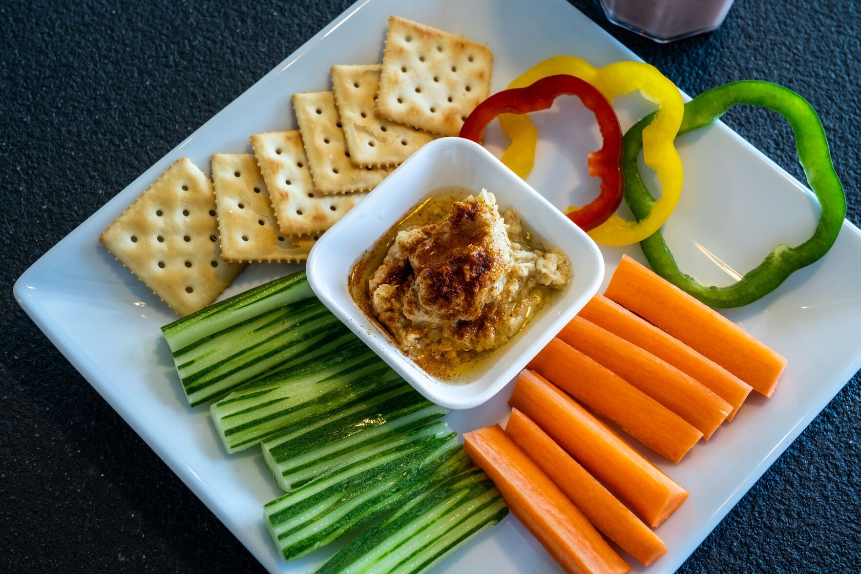 1. Veggies and hummus